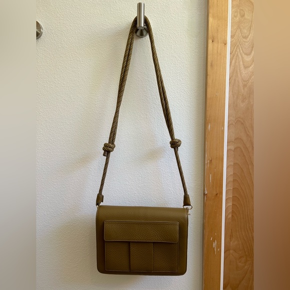 Dagne Dover Pebbled Leather Purse in Olive Green - discontinued style - Picture 7 of 13